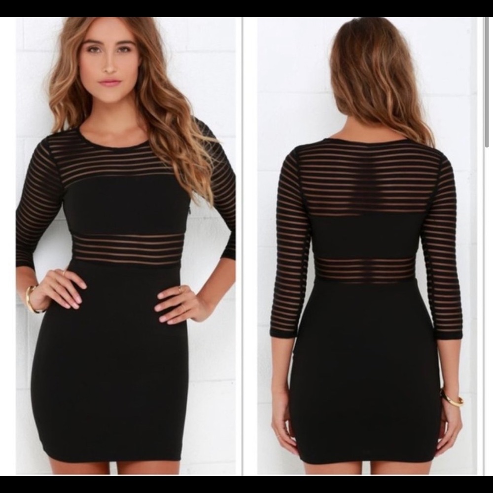 Lulus Perfect Mesh Bodycon Dress NWT